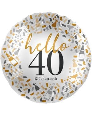 Hello 40 Balloon - 18&quot; Foil
