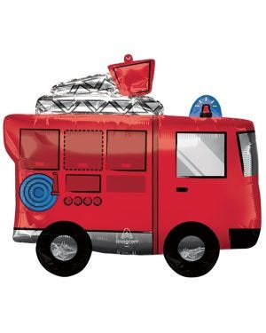 Fire Truck Giant Foil Balloon - 26&quot;