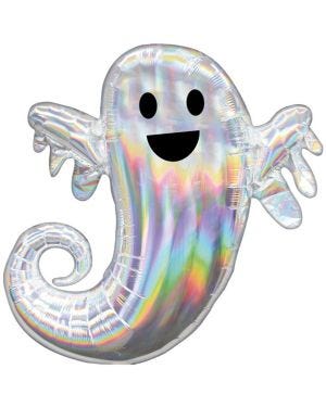 Iridescent Ghost SuperShape Balloon - 25&quot; x 28&quot; Foil