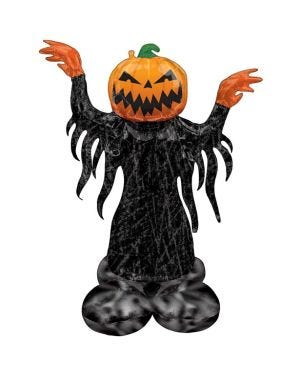 Pumpkin Head Ghost Airloonz Balloon - 53&quot;