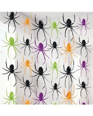 Halloween Spider String Decoration - 2m (6pk)