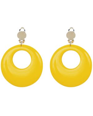 Neon Yellow 80&#039;s Earrings