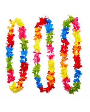 Multicoloured Hawaiian Leis - 25 Pack