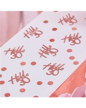30th Rose Gold Birthday Confetti
