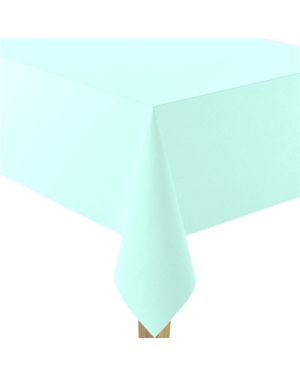 Mint Green Plastic Tablecover - 274cm x 137cm