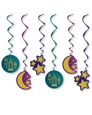 Opulent Eid Swirl Decorations - 17.7cm (12pk)
