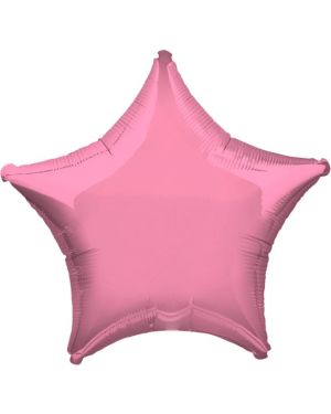 Metallic Pink Star Balloon - 19&quot; Foil - Unpackaged