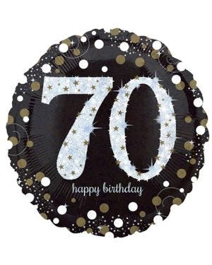 Sparkling Celebration 70th Birthday Balloon - 18&quot; Foil