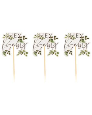 Botanical Baby Cupcake Toppers (12pk)