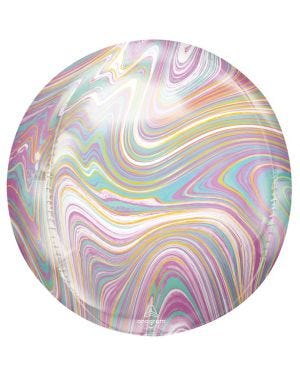 Pastel Marblez Orbz Balloon - 16&quot; Foil