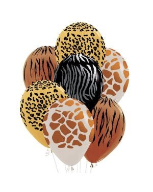 Animal Print Assorted Balloons - 11&quot; Latex (25pk)