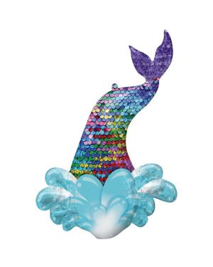 Mermaid Sequin Tail Giant Foil Balloon - 39&quot;