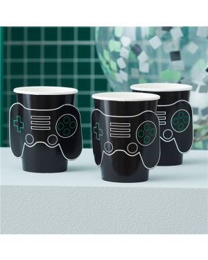 Gamer Pop Out Paper Cups - 266ml (8pk)