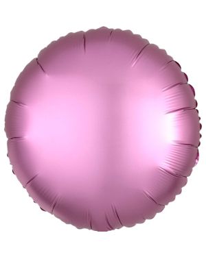 Flamingo Satin Luxe Circle Foil Balloon -  18&quot;