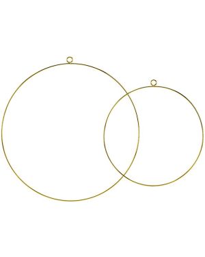 Hoops - Gold Metal Hanging Decorations (2pk)