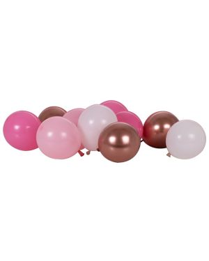 Blush &amp; Rose Gold Mix Latex Balloons - 5&quot; (40pk)