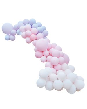 Pastel Pink &amp; Purple Large Balloon Arch DIY Kit - 200 Balloons