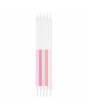 Pink Mix Tall Candles - 16cm (10pk)