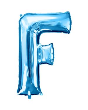 Blue Letter F Balloon - 34&quot; Foil