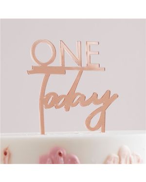 One Today Rose Gold Cake Topper