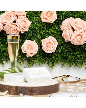 Peach Foam Rose Bud Decorations (5pk)