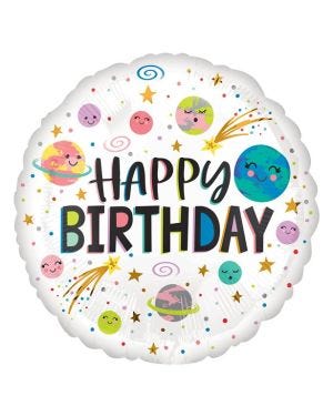 Galaxy Happy Birthday Balloon - 18&quot; Foil