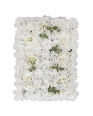 White Rose Flower Wall Backdrop Tile - 60cm x 40cm