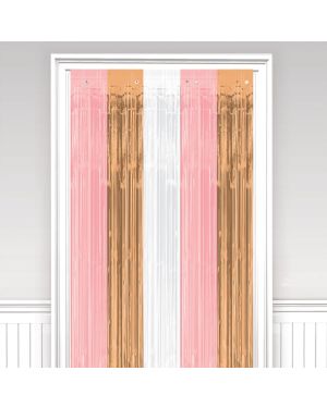 Rose Gold Blush Foil Curtain - 2.4m