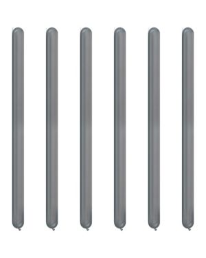 Silver Chrome Modelling Balloons - 260Q Latex (100pk)