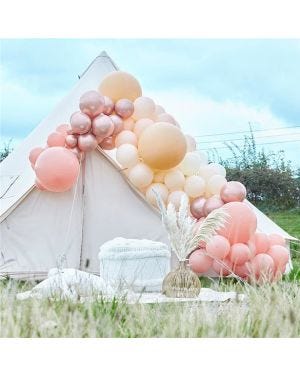 Peach, Nude &amp; Rose Gold Large Balloon Arch DIY Kit - 200 Balloons