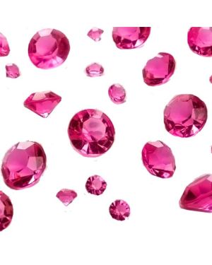 Cerise Pink Gem Table Diamantes - Assorted (100g bag)
