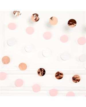 Rose Gold Blush Dot Garlands - 2.1m (6pk)