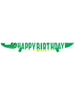 Alligator Happy Birthday Paper Banner - 1.8m